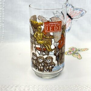 Vintage 1983 Star Wars Return of the Jedi Burger King Ewok Glass Collectible
